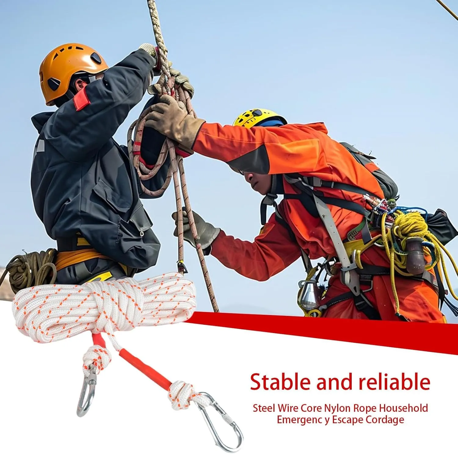 Escape Rope Safety Rope Fire Survival Rope - Outdoor Survival Rope Fire Escape - Portable Rescue Tool for Professionals and Enthusiasts
