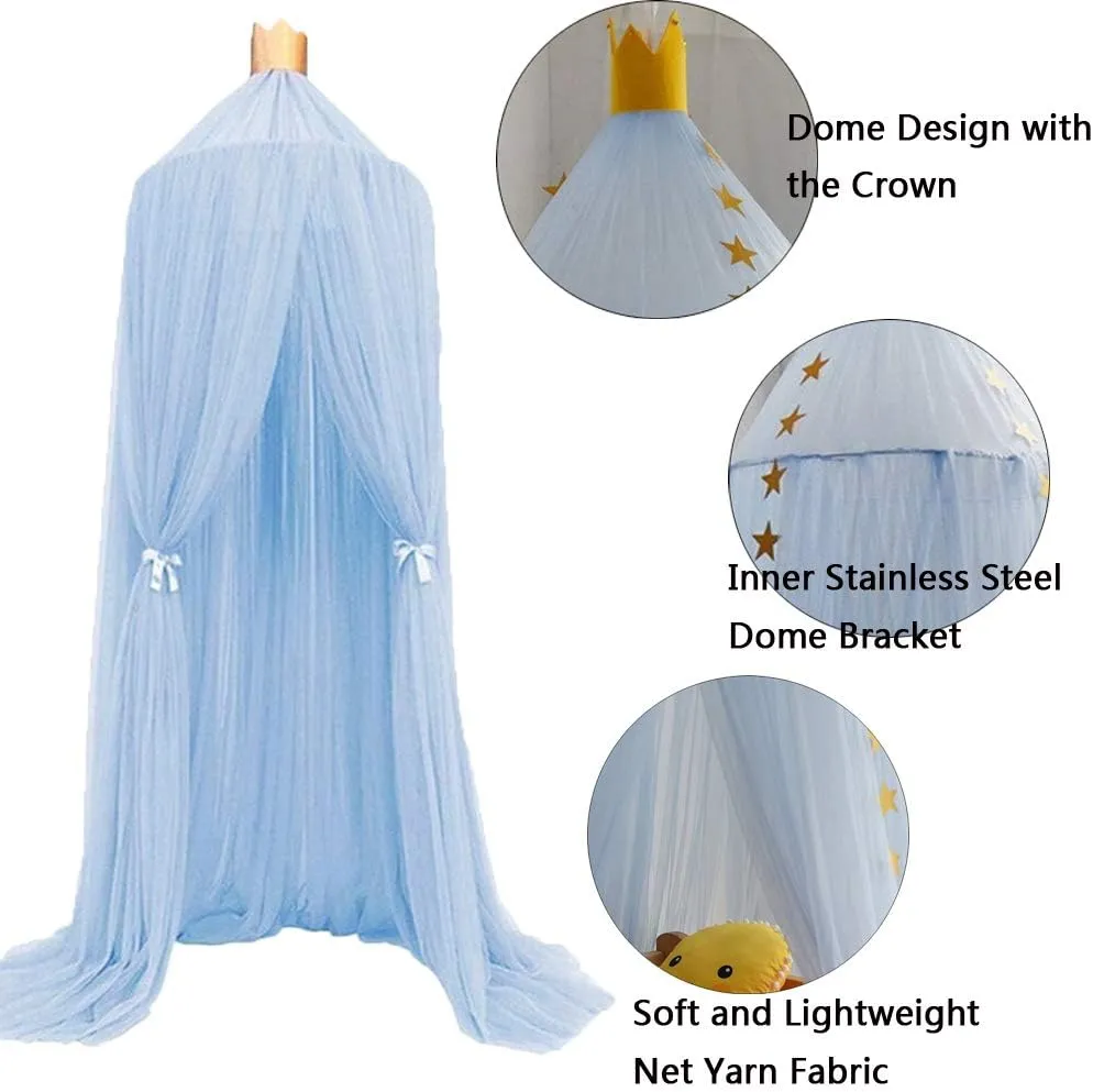 ESUPPORT Dome Princess Bed Canopy Round Lace Mosquito Net Play Tent Hanging House Decoration Lace Netting Curtains for Indoor Outdoor