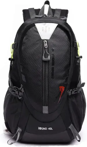 Eysee 40L Backpack Nylon Camping Hiking Backpack Trekking Backpack Rucksack for Men and Women, Black, 31 cm (L)*50 cm (H)*22 cm (W)