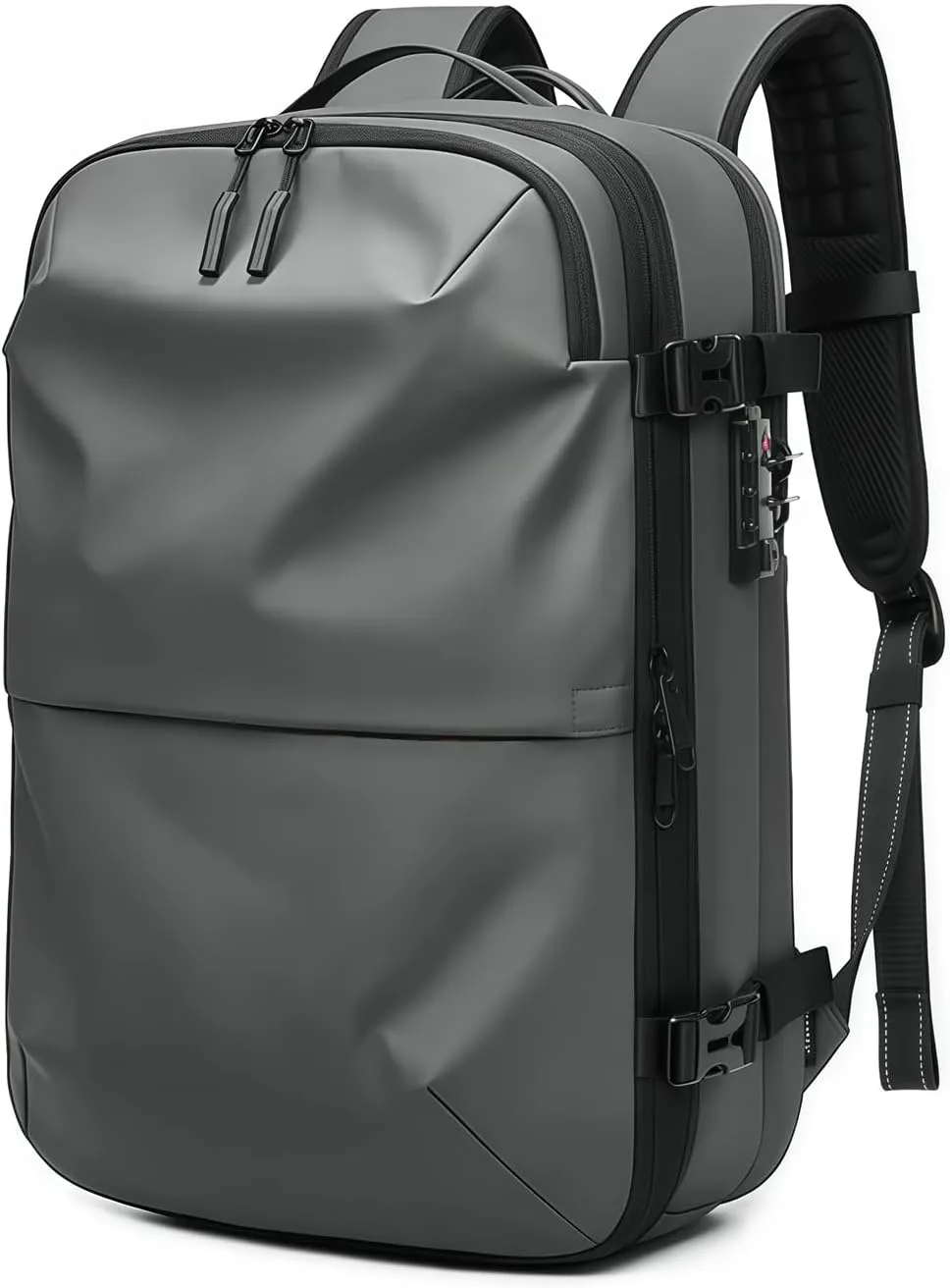 Ezyvac Backpack, Ezyvac Bag, Expandable Vaccage Bag Water Resistant, Anti Theft Vacuum Back Pack (Gray)