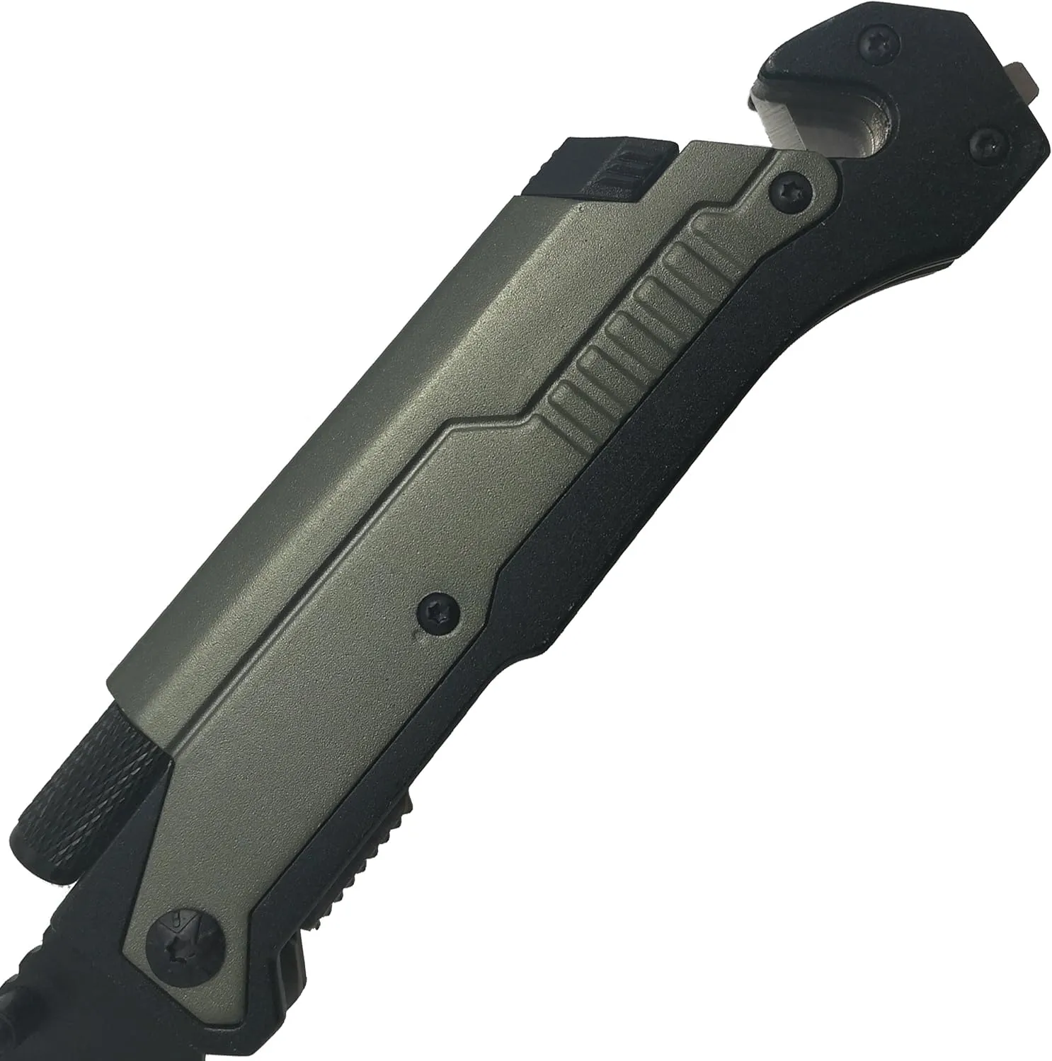 Falcon Spring Assisted Rescue Pocket Knife with Fire Starter and LED Flash Light