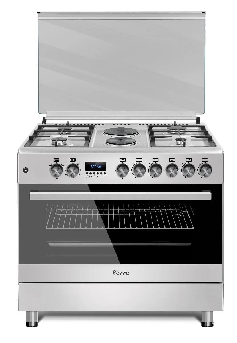 Ferre 90cm Silver  Gas Stove F9S42E3.FDIDTLC.1