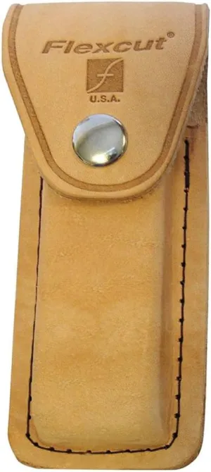 Flexcut Carving Tools Molded Leather Jackknife Sheath for Flexcut Carvin' Jack Knives JKN06 | Includes Belt Loop and Snap Button Closure | Made in The U.S.A.