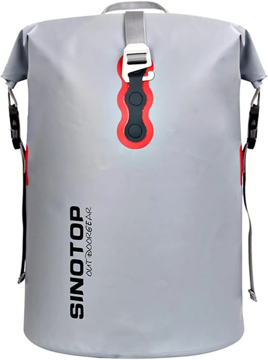 Floating Waterproof Dry Bag 40L, Roll Top Sack Keeps Gear Dry for Kayaking, Rafting, Boating, Swimming, Camping, Hiking, Beach, Fishing (Gray)