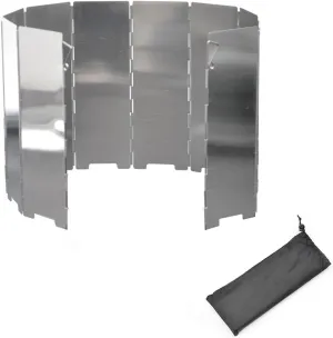 Foldable Wind Protection for Gas Stove,Outdoor Windscreen,Camping Windscreen for Barbecue, Outdoor Grill, Stoves, Gas Stoves, Portable Windscreen with Storage Bag