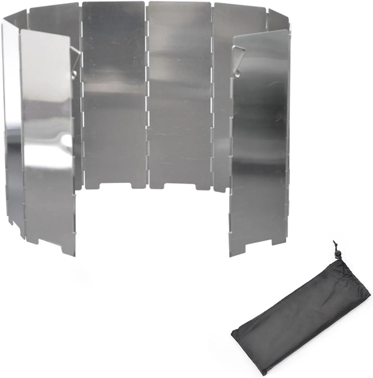 Foldable Wind Protection for Gas Stove,Outdoor Windscreen,Camping Windscreen for Barbecue, Outdoor Grill, Stoves, Gas Stoves, Portable Windscreen with Storage Bag