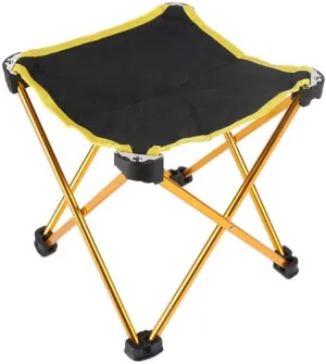 Folding Camping Stool Aluminum Alloy Oxford Outdoor Folding Chair, Fishing Chair, Camping Chair, Portable Fishing Stool for Fishing Camp Traveling Hiking Beach Garden BBQ (B 26.5x25x25cm)