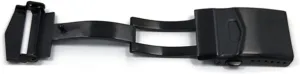 Folding Clasp Stainless Steel Solid Double Button Butterfly Buckle Strap Black Silver 22mm Clasp Table buckle