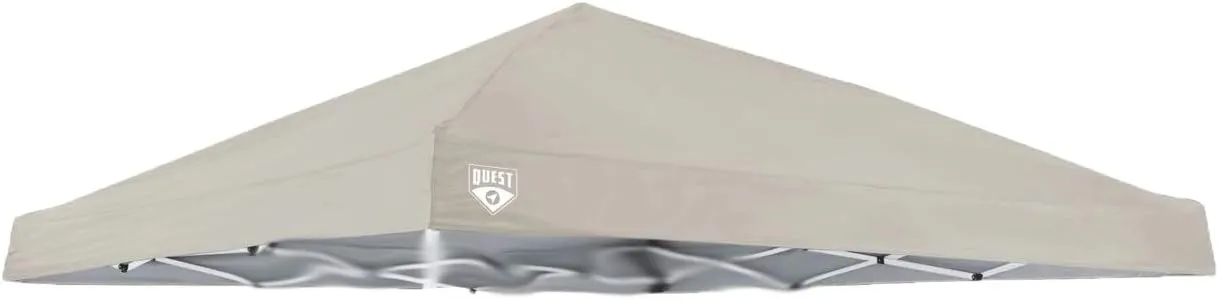 for Canopy Top for Quest Q64 10' x 10' Slant Leg Instant Up Canopy Gazebo Replacement Tent Parts (Khaki)