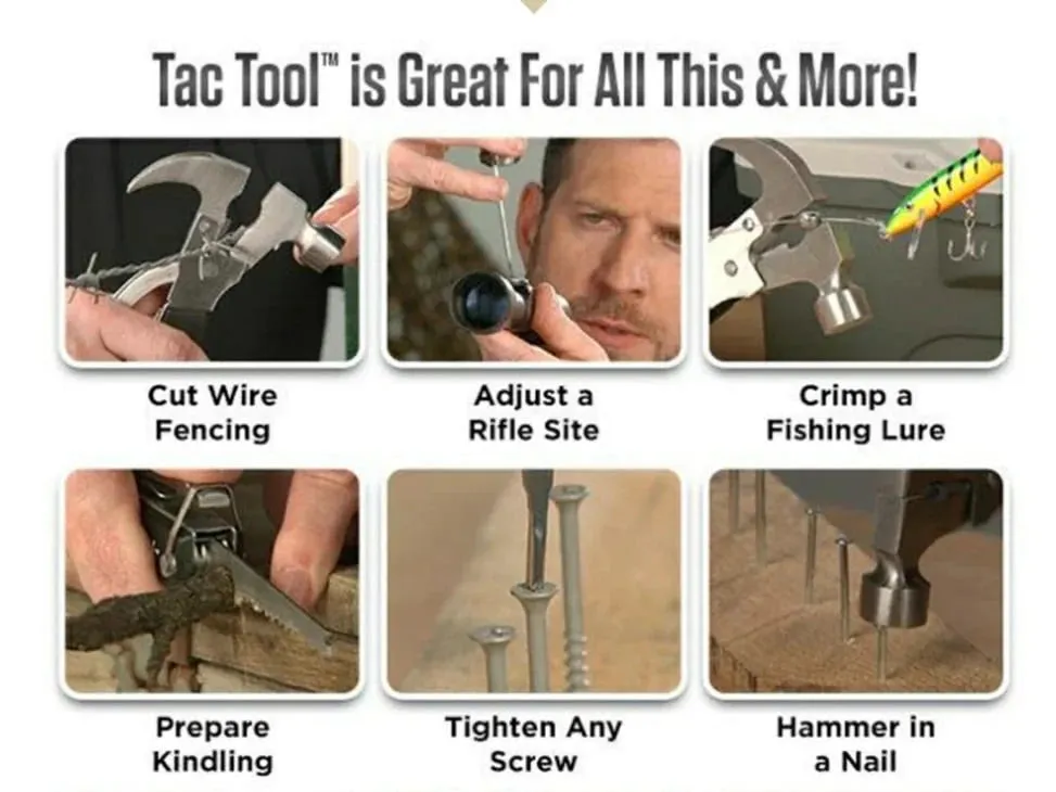 for Gear Functional and Mountaineering 1 Emergency Outdoor 18 Survival Steel TAC Camping Hurry, act fast Multi Safety in Tool Stainless Outstanding Tool Hammer