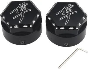 Fork Cap Covers,Motorcycle Accessories Compatible with Suzuki Hayabusa GSX1300R 1999-2020 (2 pcs Black)