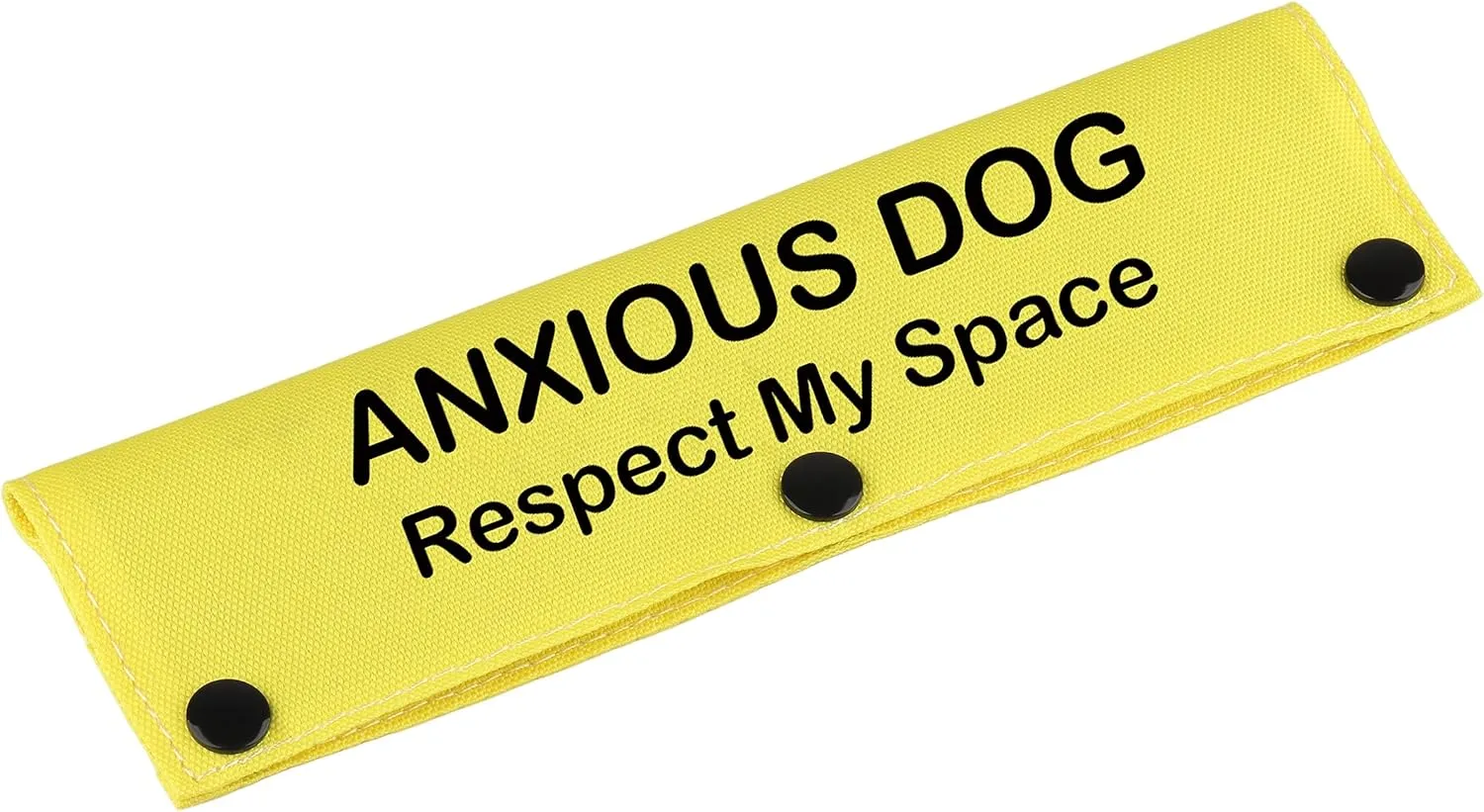 Funny Dog Leash Sleeve Anxious Dog Respect My Space Dog Leash Wrap Wrap Alert Hanging ID Patch Tag (Respect My Space-YE Sleeve)