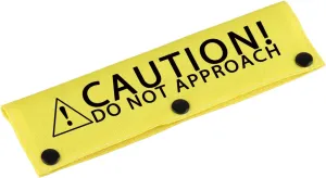 Funny Dog Leash Sleeve Caution Do Not Approach Dog Leash Wrap Sleeve Pet Birthday Gift (Caution Do Not Approach-YE Sleeve)
