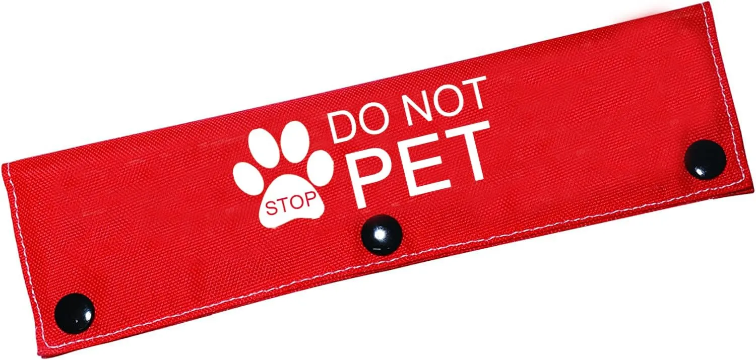 Funny Dog Leash Sleeve Do Not Pet Dog Leash Wrap Wrap Alert Hanging ID Patch Tag Pet Birthday Gift（Do Not Pet2-Sleeve）