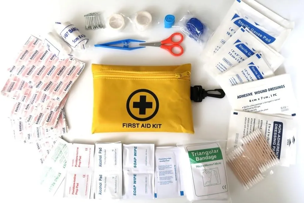 Galaxylense 151 Pcs First Aid Kits Small for Survival Emergency Trauma Military Tactical Medical School Office Home Hunting Camping Hiking Traveling Fishing IFAK EMT Bag Multi Selection (10 Sets)