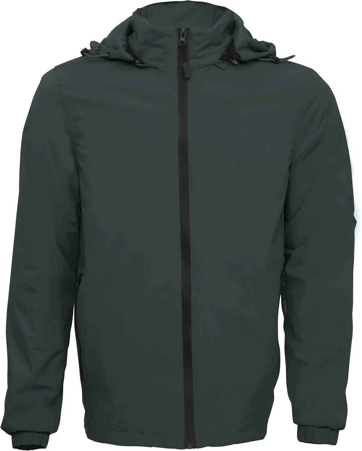 Gary Com Men Hooded Softshell Jacket Waterproof Lightweight Jacket Insulated Fleece Lined Zip Rain Shell Jacket