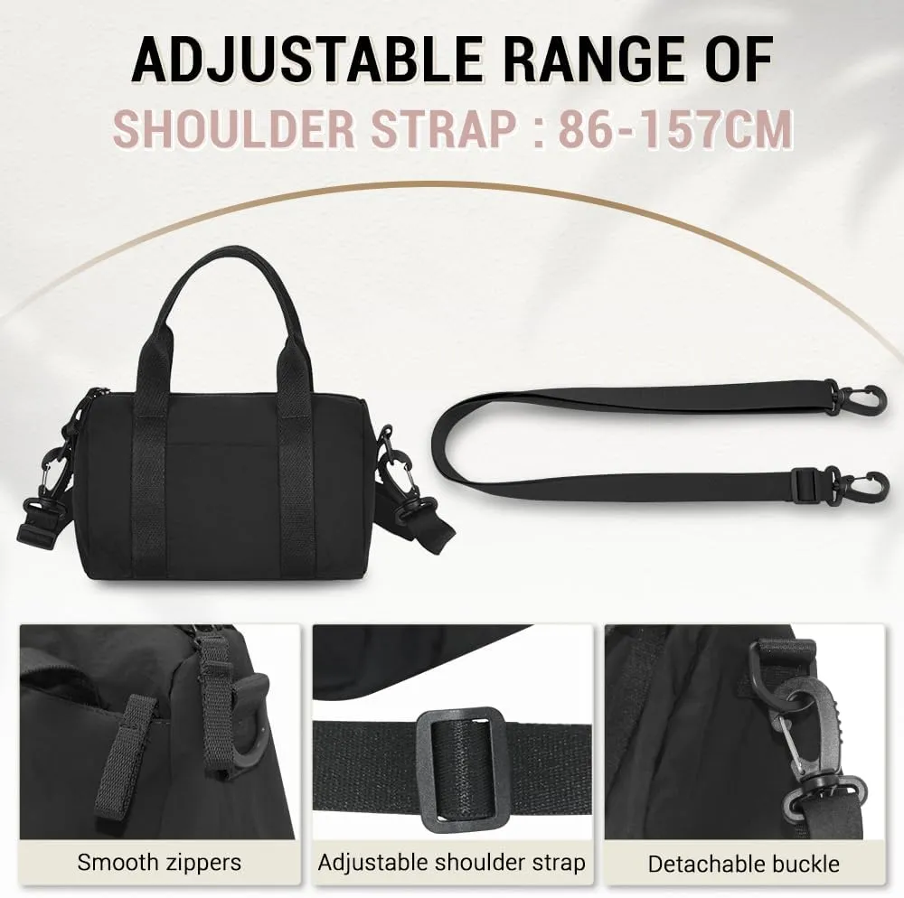 Geerlaqaly small gym bag,Women, Wrinkled Nylon, Daily Fitness sport, Swimming, Yoga, Handheld