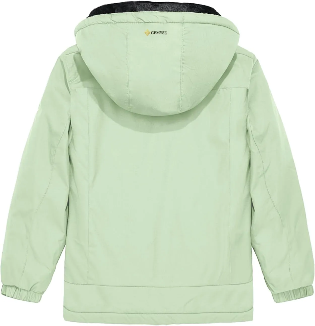 GEMYSE Girl's Waterproof Ski Snow Jacket Hooded Fleece Lined Windproof Winter Jacket
