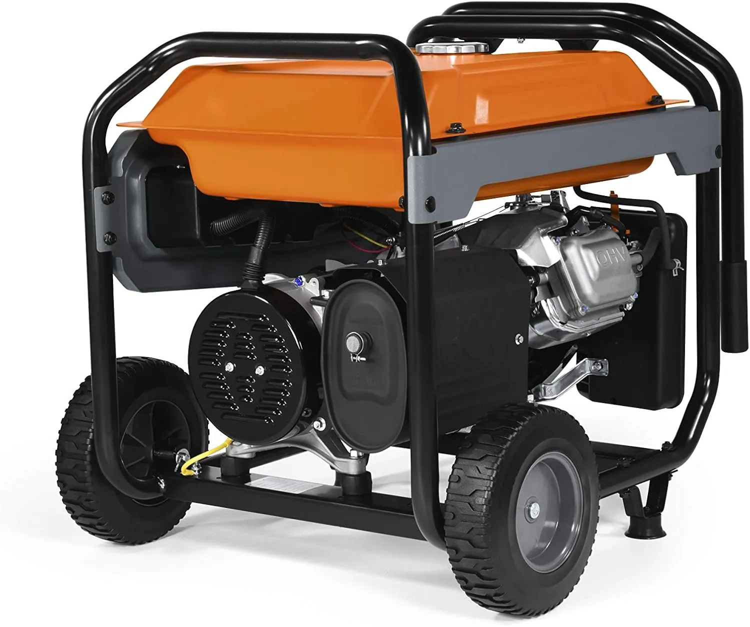 Generac 6,500-Watt Gas-Powered Portable Generator - COsense Technology - PowerRush Advanced Technology - Reliable Power for Emergencies, Recreation, Home - 49 State Compliant - Orange/Black