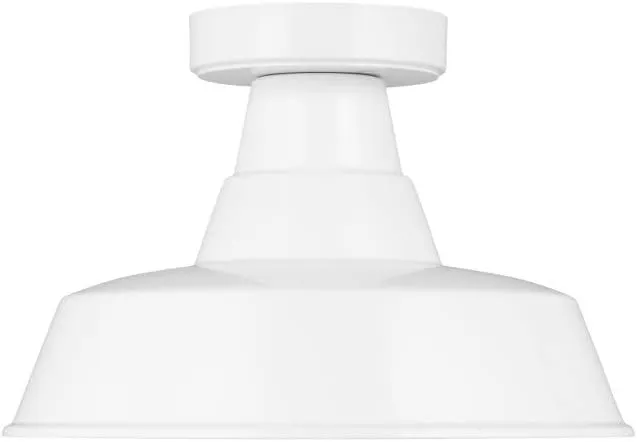 Generation Lighting 1-Light Barn Light Outdoor Ceiling Lamp White 7837401-15, Flush Mount Ceiling Light Fixture for Home Decor, Farmhouse Outdoor Light Fixture Can Use LED Light Bulbs