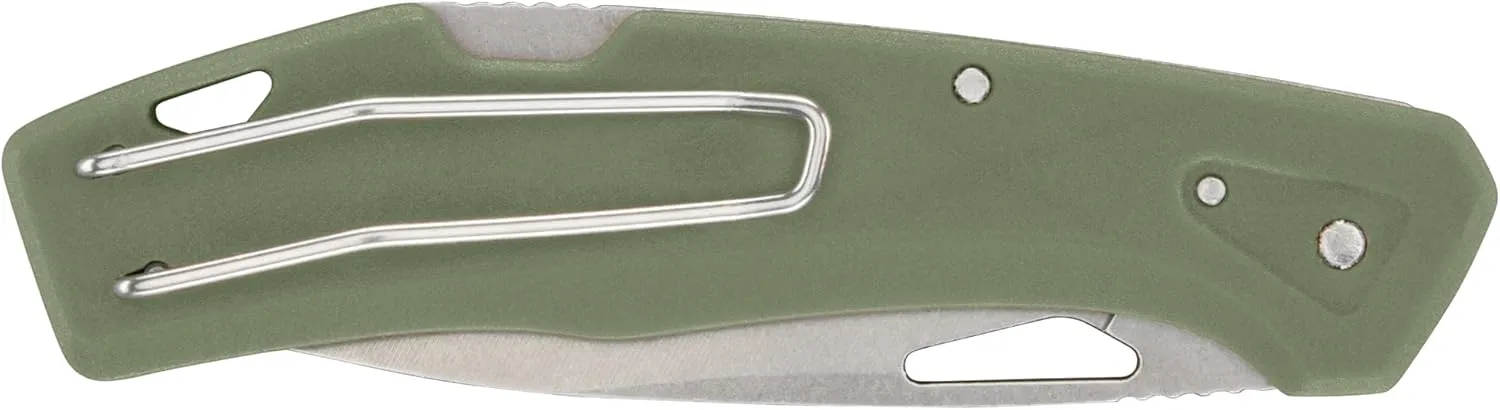 Gerber Gear LST - EDC Pocket Knife - Survival Tactical Tool for Travel, Camping & Outdoor Adventure - Lightweight & Compact Folding Knife - Stainless Steel Blade - Green