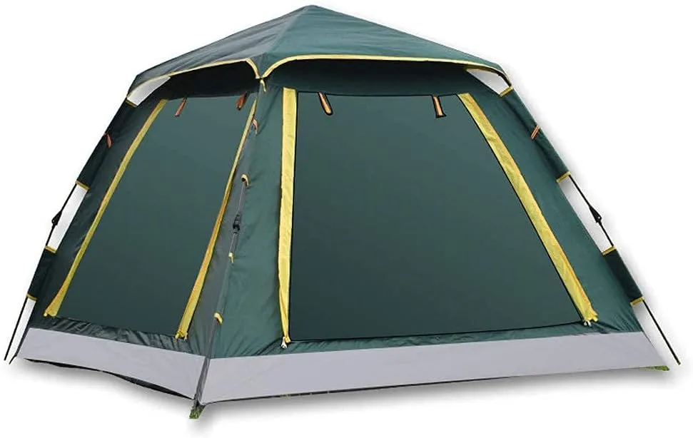 GeRRiT 3-4 Person Pop Up Tent Automatic Instant Camping Tent Quick Opening Waterproof Outdoor Tent 4 Season Travel Tent with Carry Bag for Hiking, Traveling or Beach