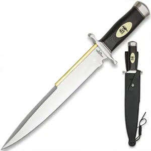 Gil Hibben Expendables II Toothpick with Sheath | 3Cr13 Stainless Steel Blade | Classic Hardwood Handle | Inlaid Synthetic Ivory Accent | Great Knife for Collectors | 17 1/2" Overall Length