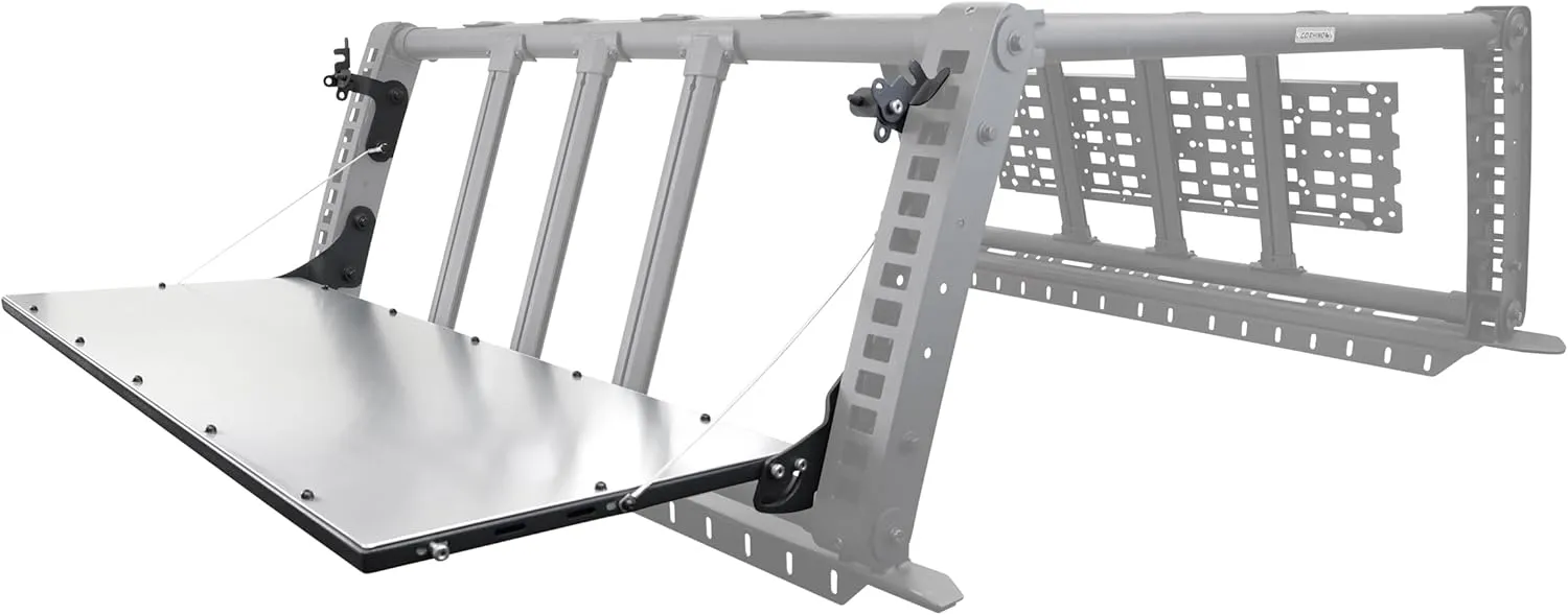 Go Rhino Gear Table | Steel and Aluminum, Textured Black | 5950115T | Fits The Go Rhino XRS Overlanding Xtreme Rack for Full-Sized Trucks (5952000T)