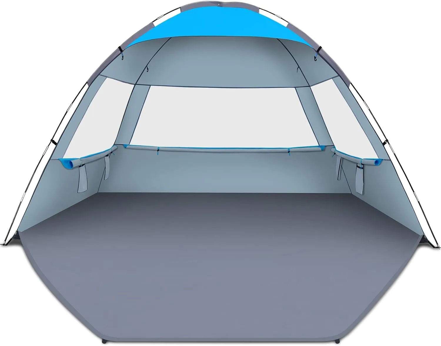 Gorich Beach Tent Sun Shelter for 3/4-5/6-7/8-10 Person with UPF 50＋ UV Protection, Lightweight & Easy Setup Beach Shade Canopy, Portable Beach Shade Tent Beach Cabana