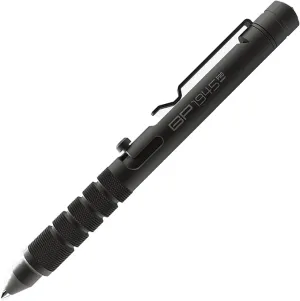 GPCA - GP 1945 Bolt Action Pen PRO, EDC Pen Multitool with Rescue Whistle, Survival Gear for Camping and Roadtrip, Measurement on grip, Aluminum, Jet Black