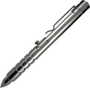 GPCA - GP 1945 Bolt Action Pen PRO, Smart Alternative to a Pen Light, EDC Pen Multitool with Rescue Whistle, Measurement on grip, Survival Gear for Camping, Titanium, Polished