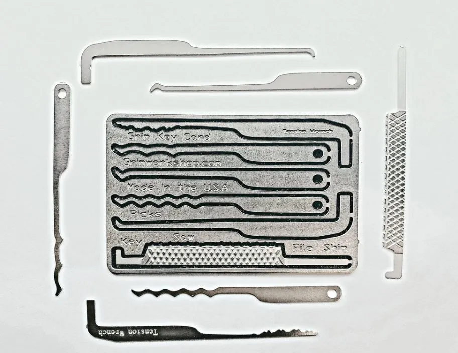 Grim Workshop Survival Key Card Lock Pick Set