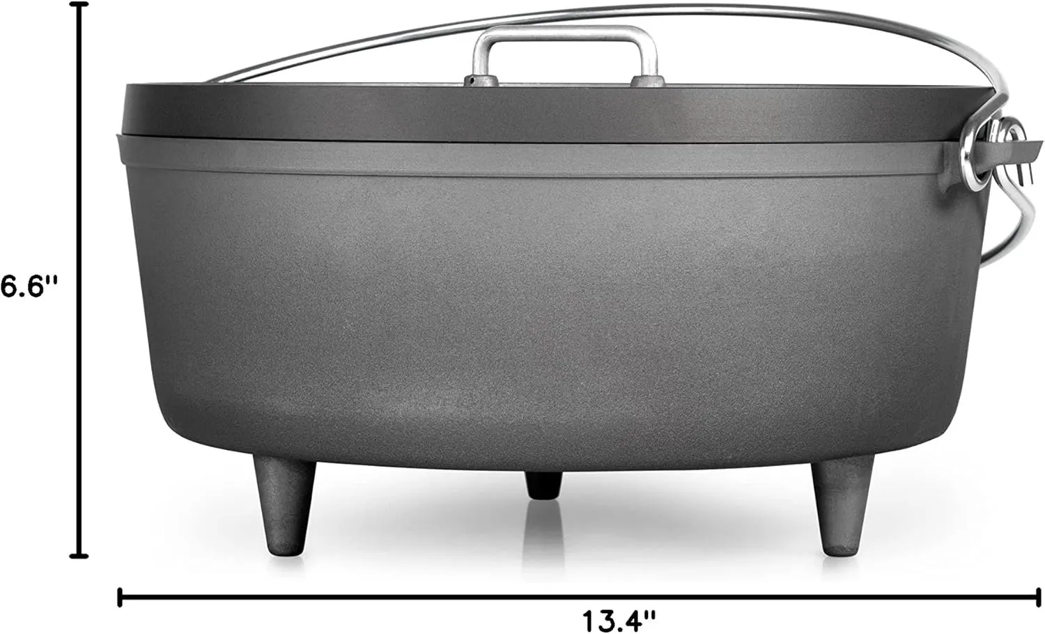 GSI Outdoors 12-Inch Hard Anodized Dutch Oven | Heavy-Duty, Non-Reactive, Rust-Free | Perfect for Open Fire, Camp Coals, Home Oven Use | Dutch Oven for Sourdough Bread, Stews, Soups and More