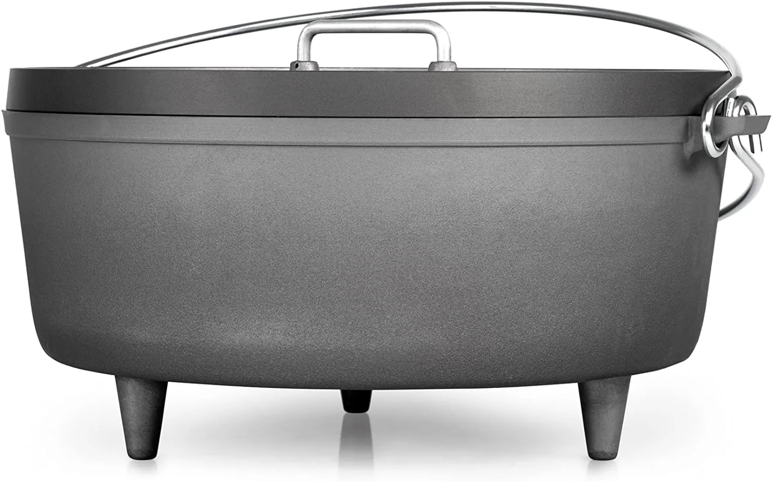 GSI Outdoors 12-Inch Hard Anodized Dutch Oven | Heavy-Duty, Non-Reactive, Rust-Free | Perfect for Open Fire, Camp Coals, Home Oven Use | Dutch Oven for Sourdough Bread, Stews, Soups and More