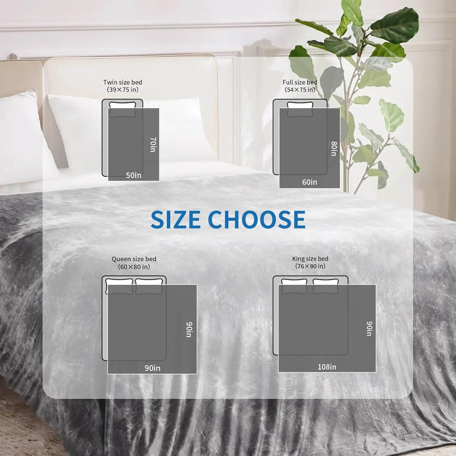 Guohaoi Cooling Throw Blanket for Hot Sleepers, Full Size 60''×90'' Lightweight Breathable Summer Bed Blanket for Couch, Arc-Chill Q-Max >0.5 Cool Fiber,Lightweight Tie Dye Blanket Grey