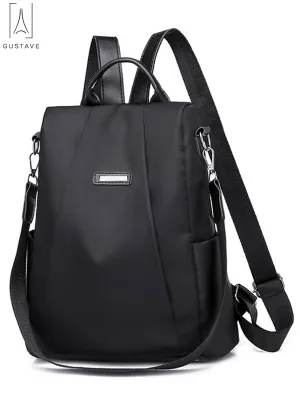 GustaveDesign Women Backpack Waterproof Oxford Cloth "Black"