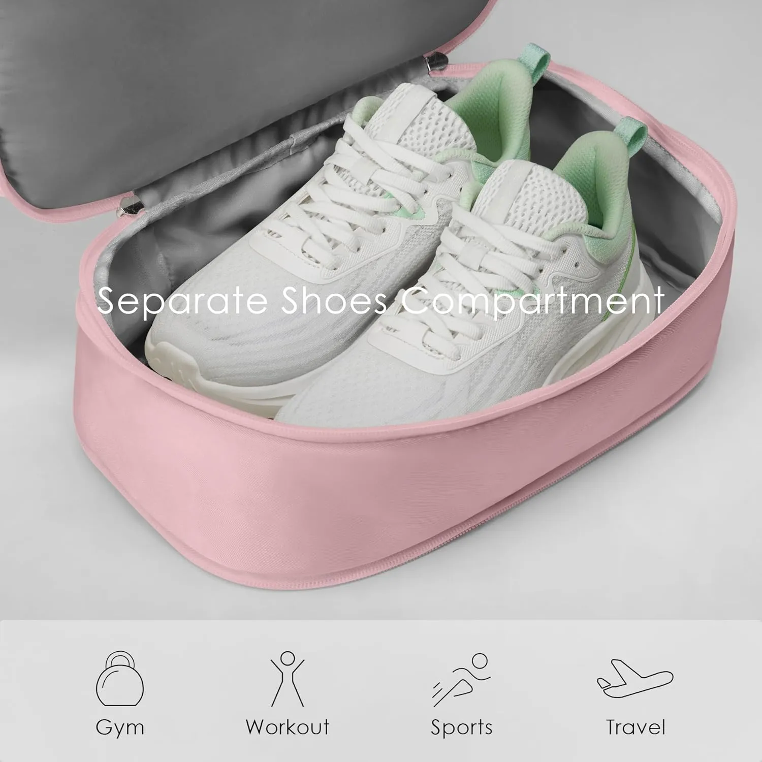 Gym Backpack for Women Small Gym bag with Expandable Shoe Compartment Waterproof Travel Backpack 26L