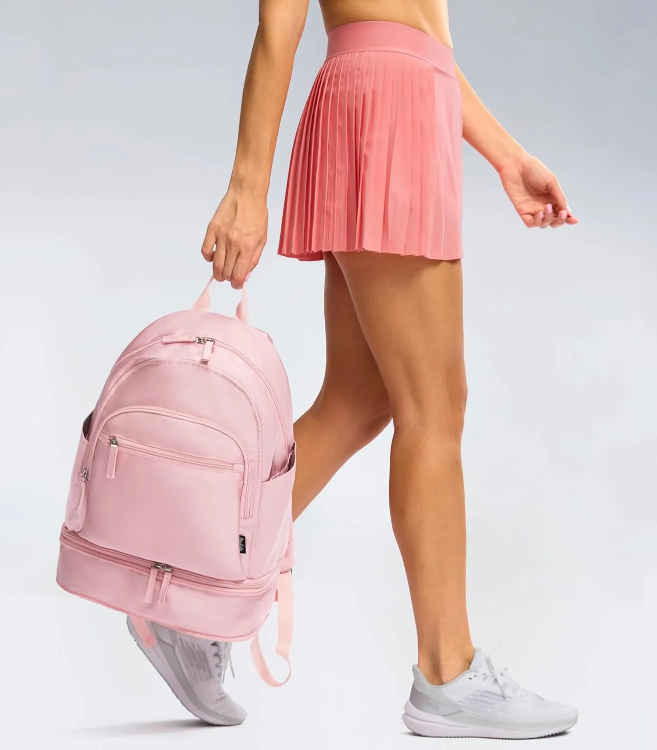 Gym Backpack for Women Small Gym bag with Expandable Shoe Compartment Waterproof Travel Backpack 26L