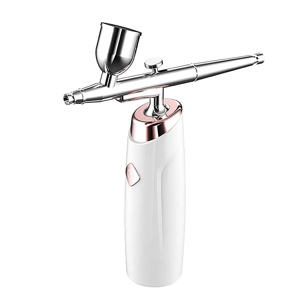 Handheld Mist Sprayer, Portable Airbrush Machine, Airbrush Makeup Kit, Ladys Skin Care Tool Gifts (White)