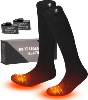 Heated Socks for Men Women Battery Electric Heated Socks Rechargeable 7.4V 2200mAh up to 6.5hrs for Outdoor Skiing Hiking Camping Working, Cold Weather Foot Warmer