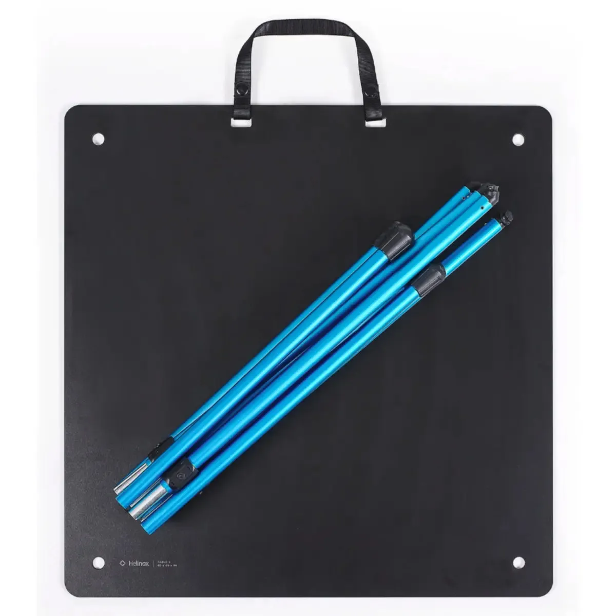 Helinox Cafe Table Folding Camp Table - Black / Cyan Blue Frame