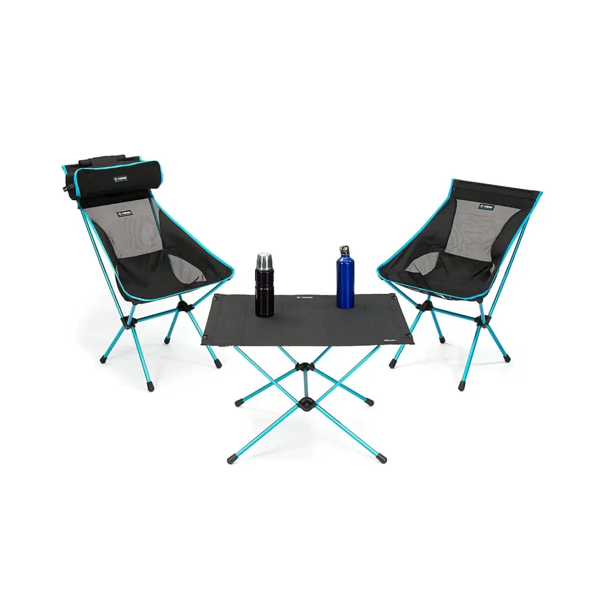 Helinox Table One Hard Top L - Folding Hard Top Camping Table - Black / Cyan