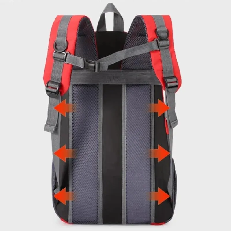 High capacity 40 Litre Mountaineering Bag Outdoor Survival Waterproof Large Capacity Travel Double Shoulder Travel Cycling (Green)