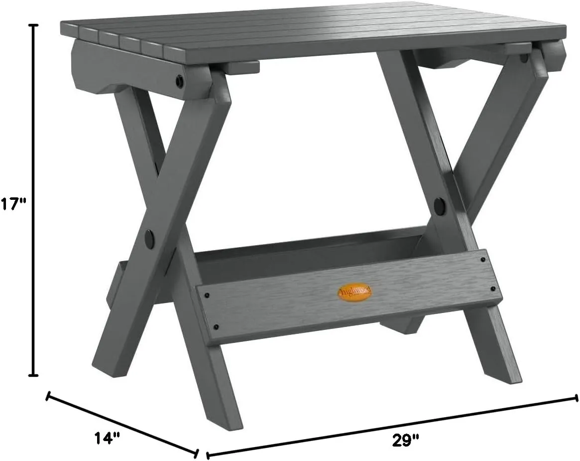 highwood Folding Adirondack Side Table, Coastal Teak