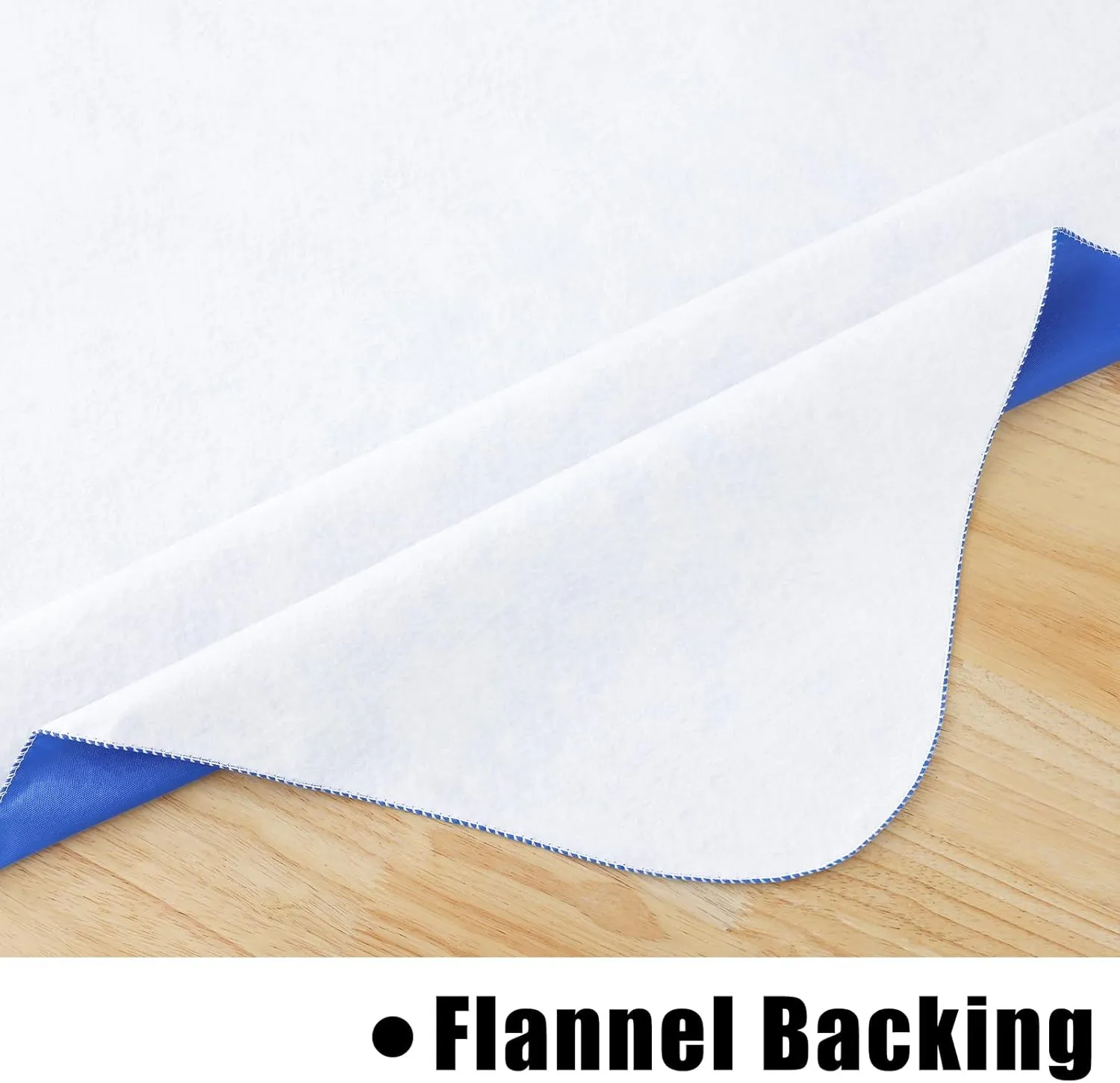 homing 2 Pack Rectangle Vinyl Tablecloth, Waterproof Spillproof Plastic Flannel Backed Table Cloth, Wipe Clean Table Cover for Dining, Buffet Parties and Camping (Blue, 60" x 84")