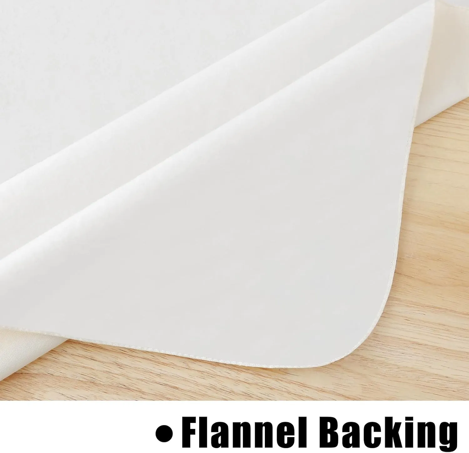 homing Rectangle Vinyl Tablecloth, Waterproof Spillproof Plastic Flannel Backed Table Cloth, Wipe Clean Table Cover for Dining Table, Buffet Parties and Camping (Beige, 60" x 102")