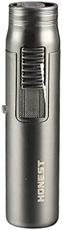 Honest BC520 Portable Torch Jet Frame Pen Style Cigarette Cigar Butane Gas Lighter - Black