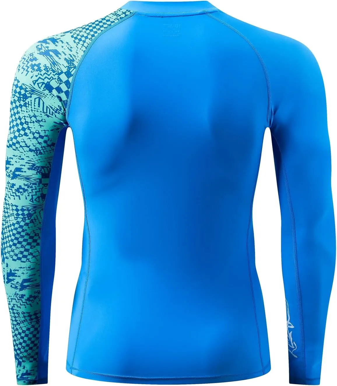 HUGE SPORTS Men's Rash Guard Long Sleeves UPF 50  UV Sun Protection Quick Drying Splice Compression Swim Shirts