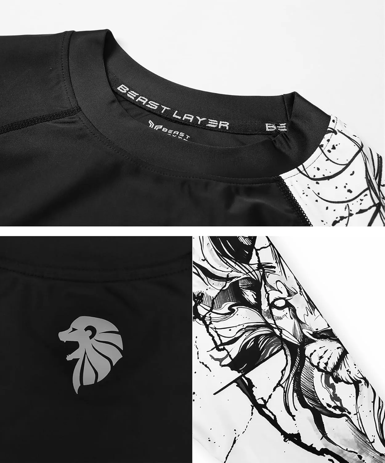 HUGE SPORTS Men's Swim Shirts Long Sleeve UPF 50  Rash Guard Sun Shirts UV Sun Protection