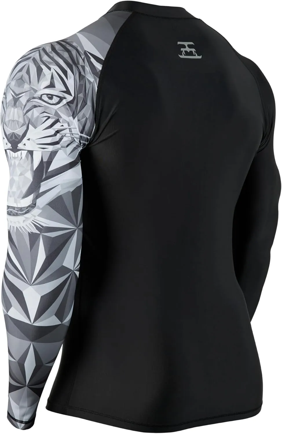 HUGE SPORTS Men's Swim Shirts Long Sleeve Zip Rash Guard UPF 50  Sun Protective Quick Drying